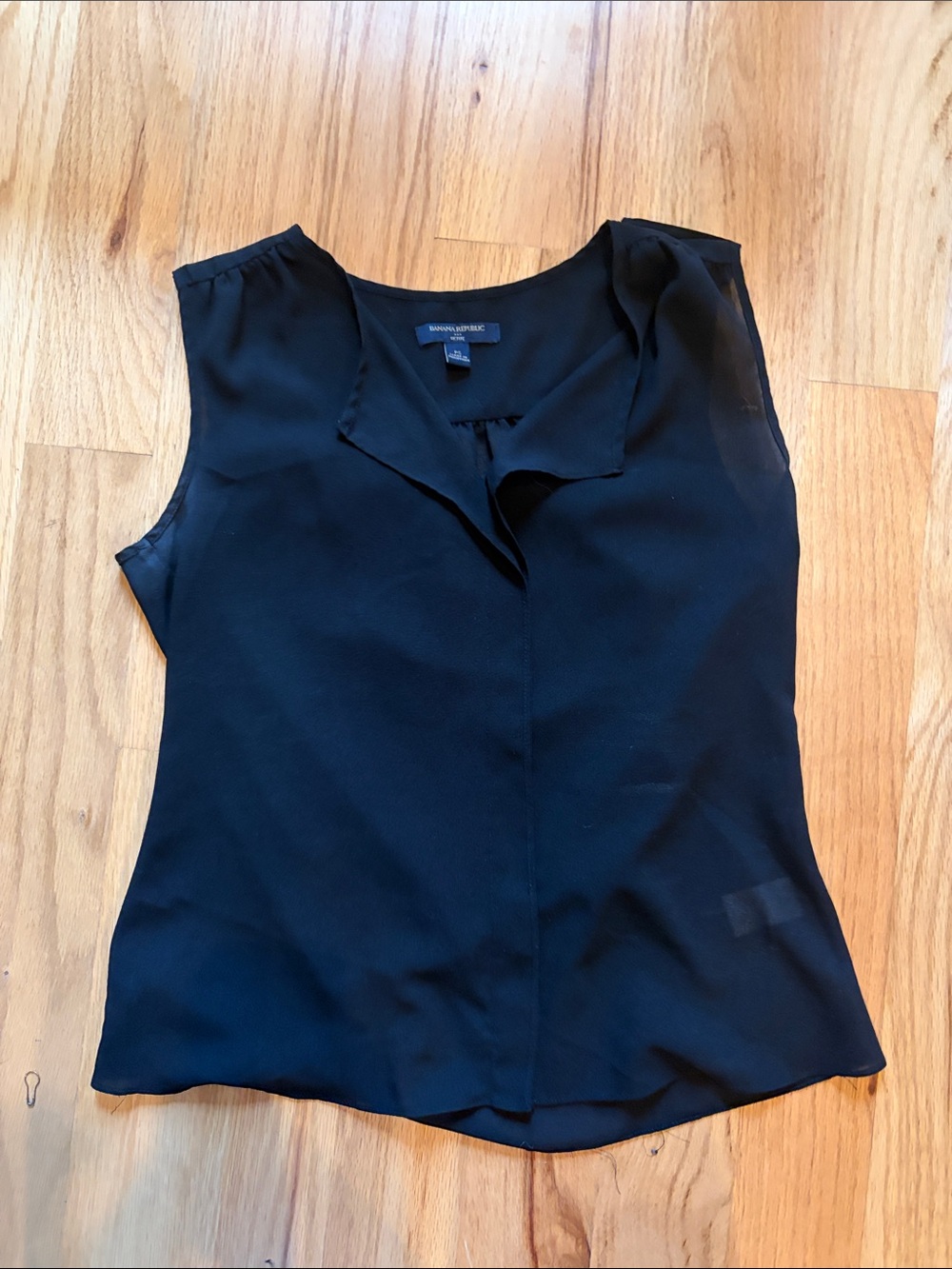 Banana Republic Black Sleeveless V-Neck